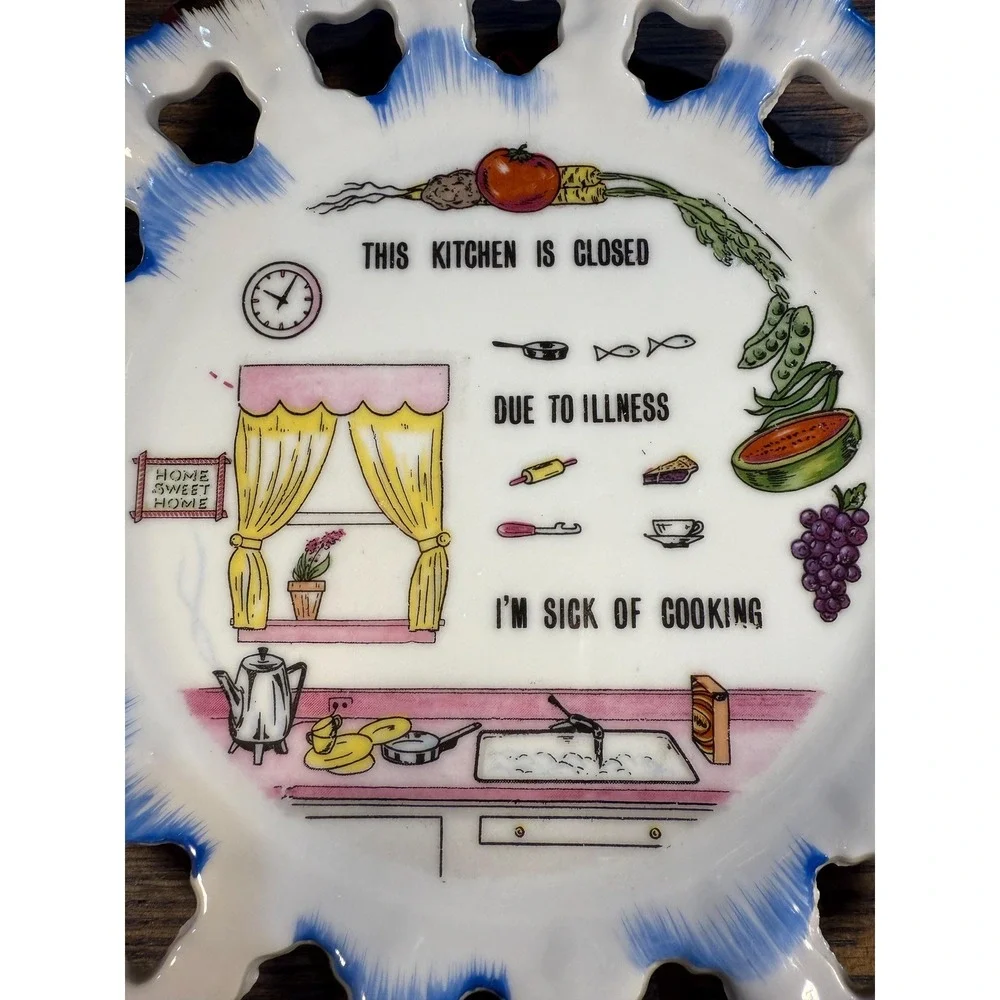 Funny Vintage Kitchen Wall Plate - 